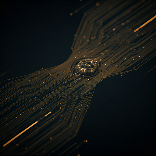 Abstract AI workflow visualization